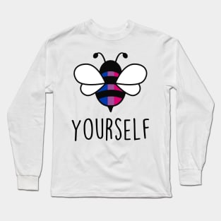 Cute Bee YourSelf Bisexual Bee Gay Pride LGBT Rainbow Gift Long Sleeve T-Shirt